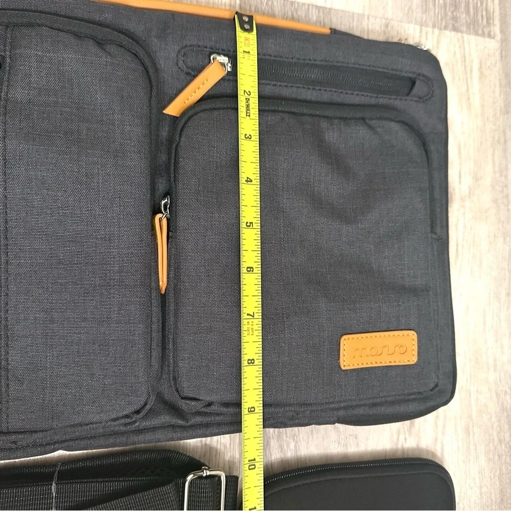 MOSISO 360 Protective Laptop Shoulder Bag Black